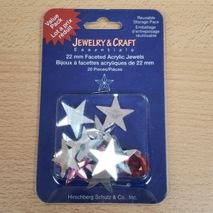 New! 20/pk Faceted Acrylic Jewels 22mm Value Pack